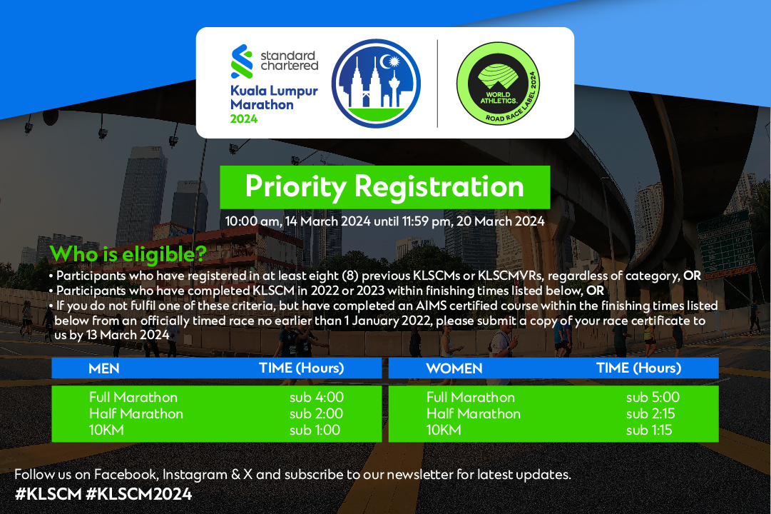 KL Marathon Registration / Priority Registration